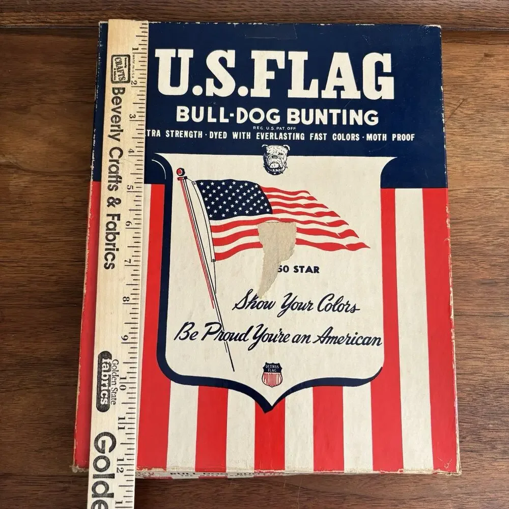 Dettra Flag Co 50 Star US Flag Bulldog Bunting Box Only